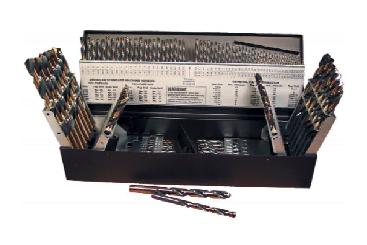 115 Pc Jobber Length Black & Gold Drill Bit Set - Tarco